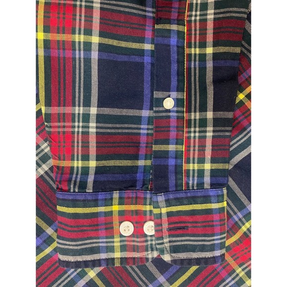 LANDS' END long sleeve heavy duty button up Cotton Shirt Sail/Rigger/Oxford -XL - Picture 5 of 12